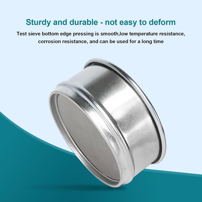 LVDALAB 304 Stainless Steel Mesh Lab Sieve, 100 Mesh (0.15mm) Aperture Test Sieve, 4inch(10cm) Diameter Economy Standard Analysis Sample Test Sieves for Industrial Laboratory Homes - Image 4